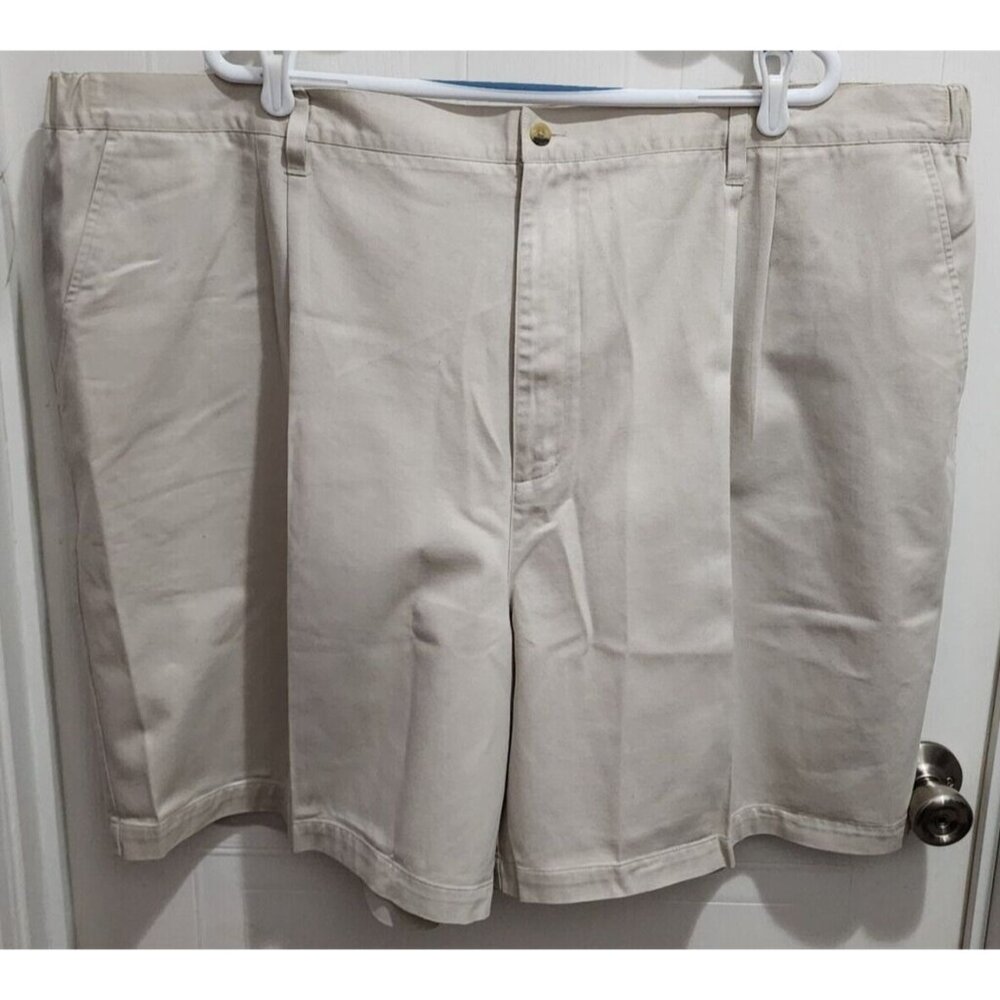 NWT Knightsbridge Beige Wrinkle Resistant Big‎ Men's Shorts Size 50 100% Cotton